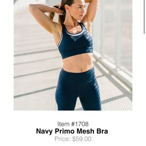 Zyia Navy primo mesh bra - small